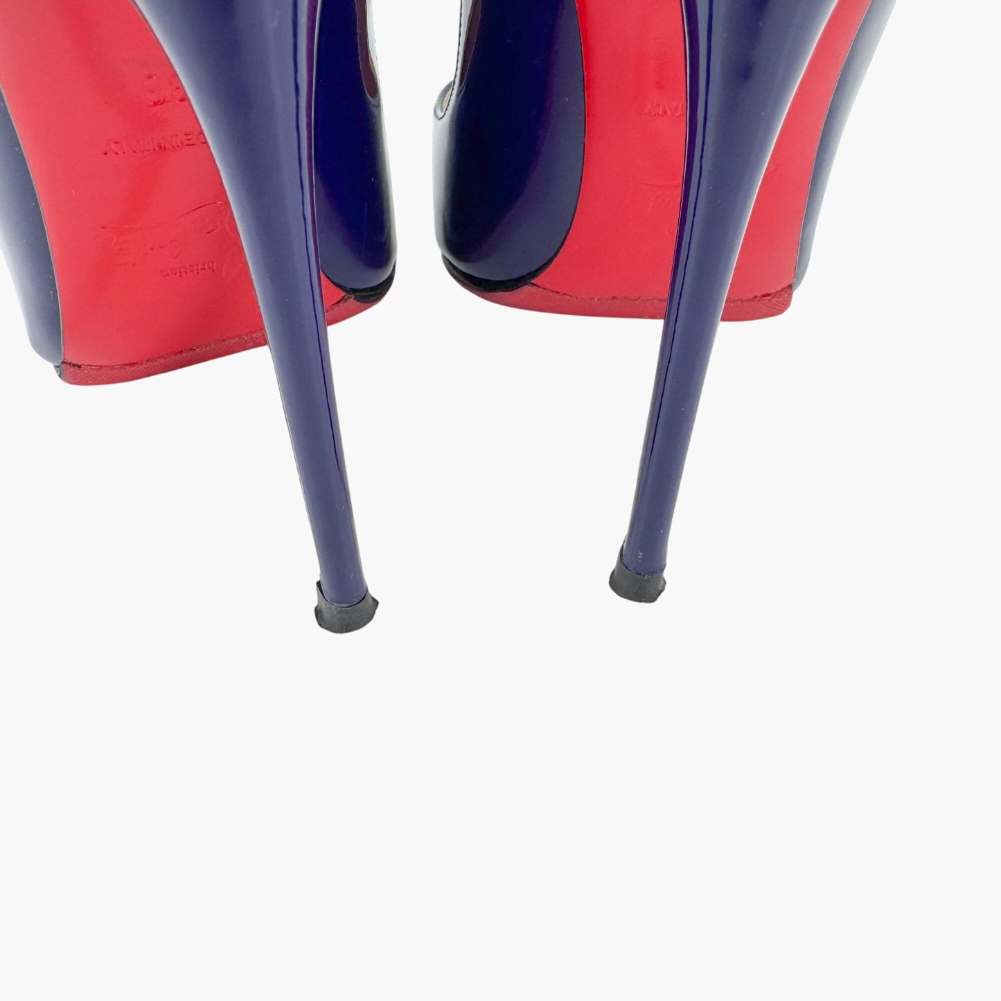 Christian Louboutin So Kate 120 Patent Leather Pumps in Encre Blue – Size 38