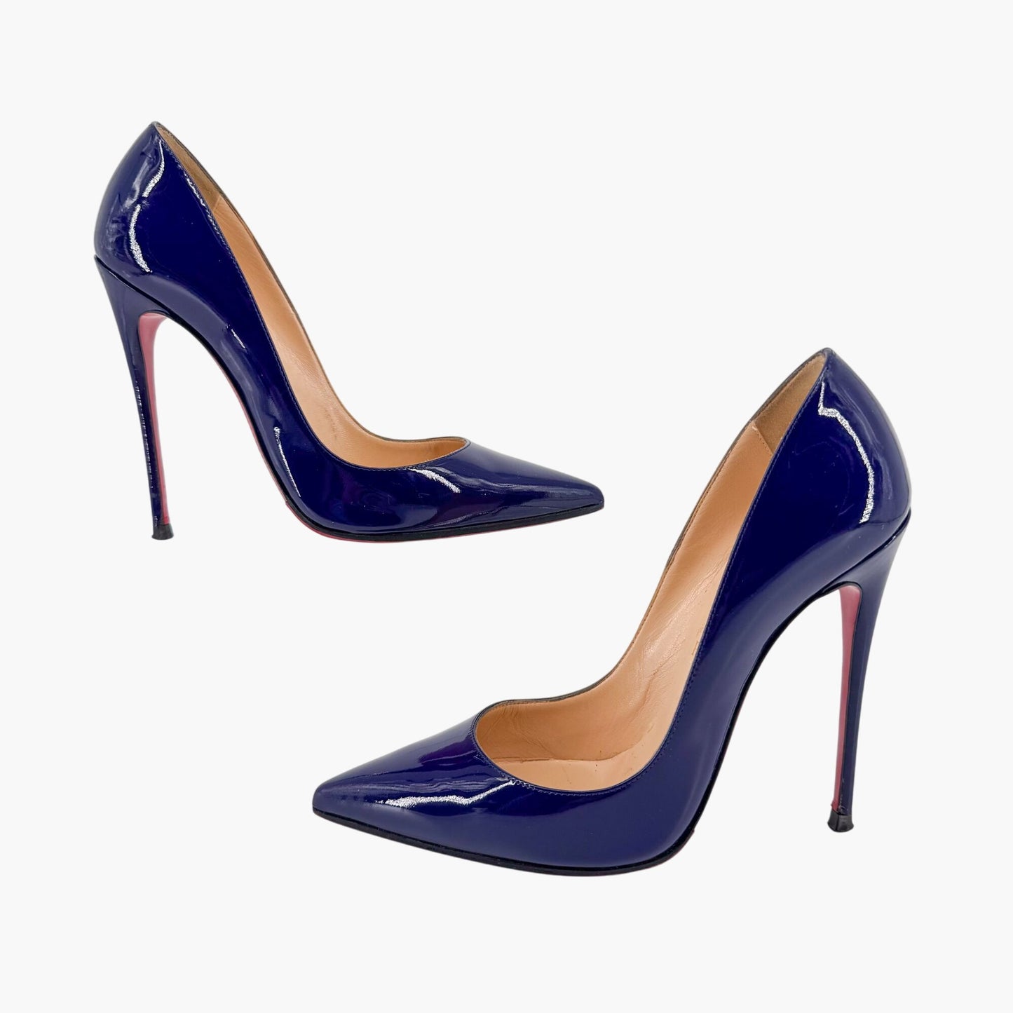 Christian Louboutin So Kate 120 Patent Leather Pumps in Encre Blue – Size 38