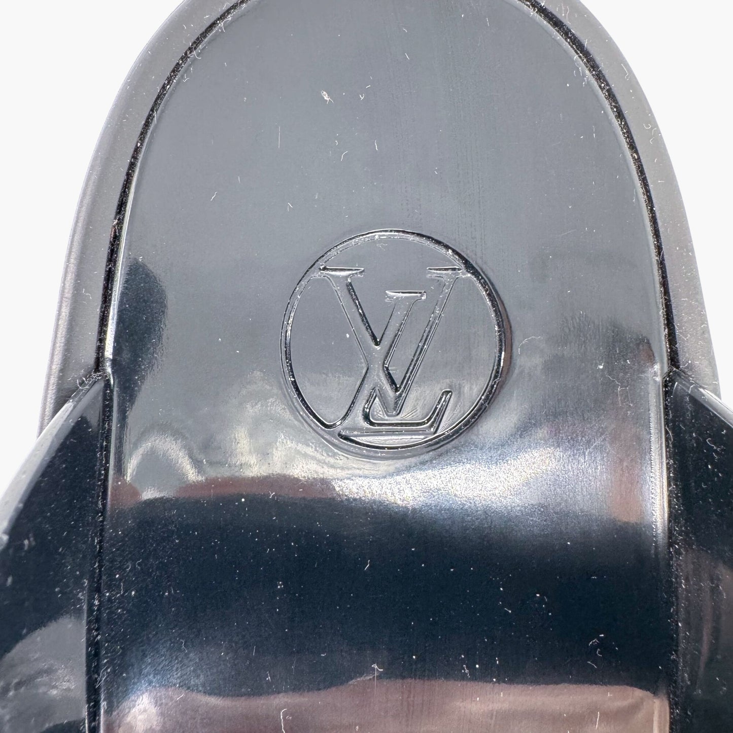 Louis Vuitton Sunbath Slide Sandals in Black Rubber & Monogram Canvas – Size 38