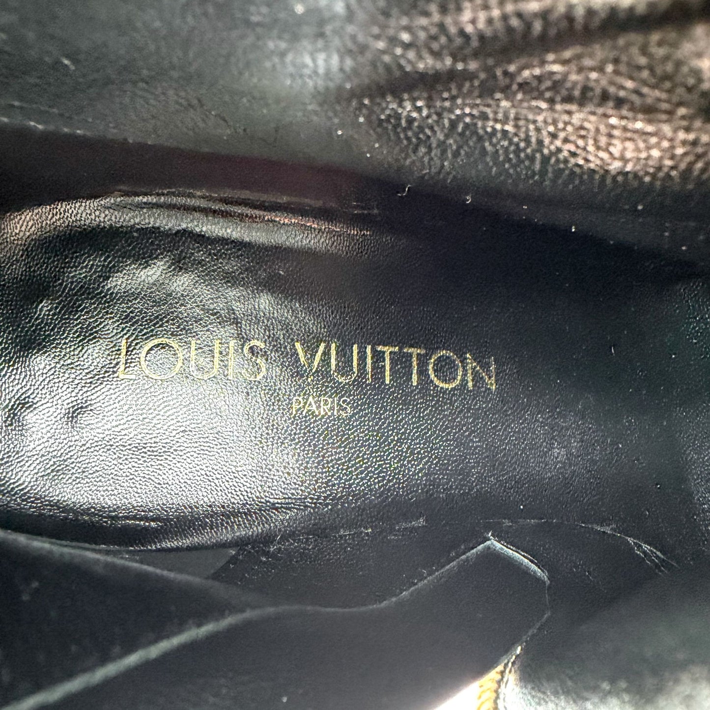 Louis Vuitton S-Lock Studded Ankle Boots Black Size 38