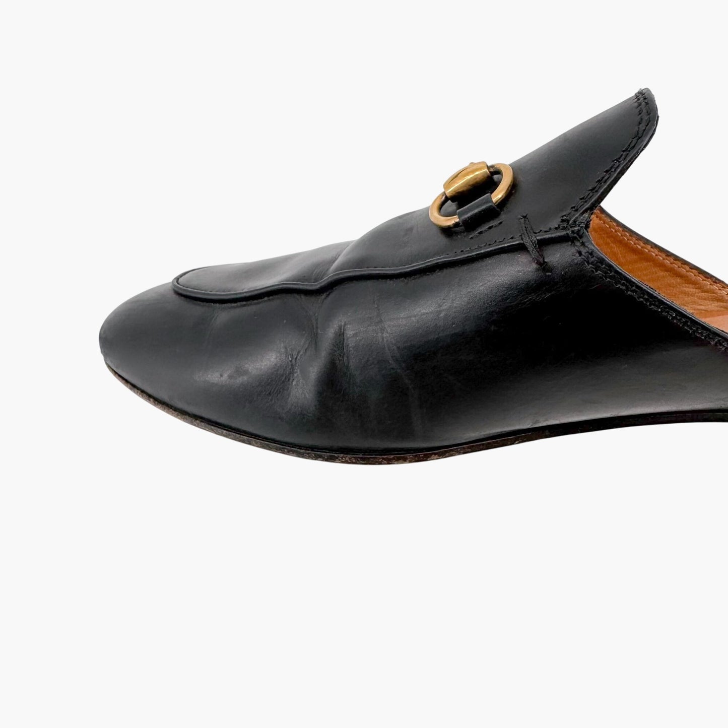 Gucci Princetown Horsebit Mules Black Leather – Size 37