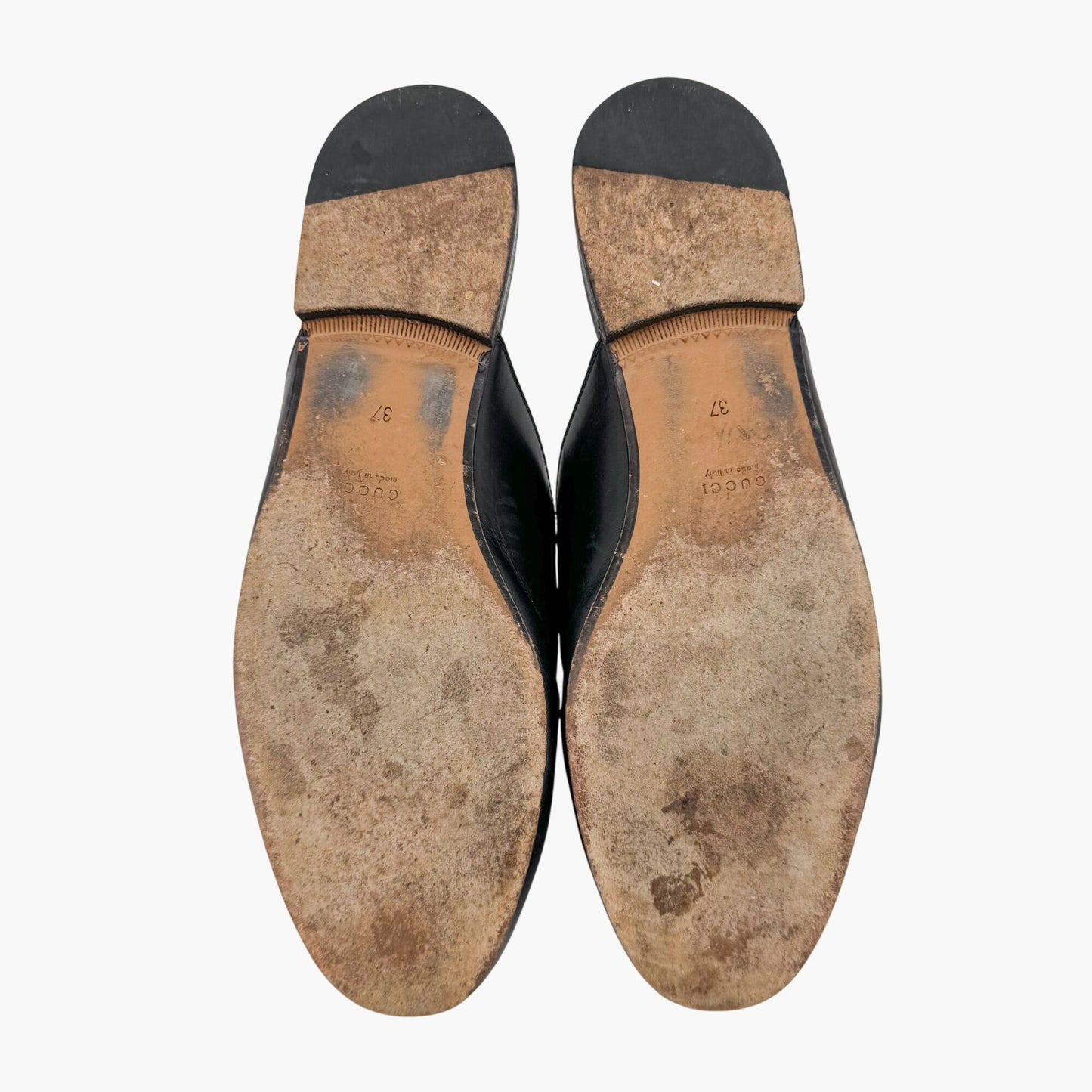 Gucci Princetown Horsebit Mules Black Leather – Size 37