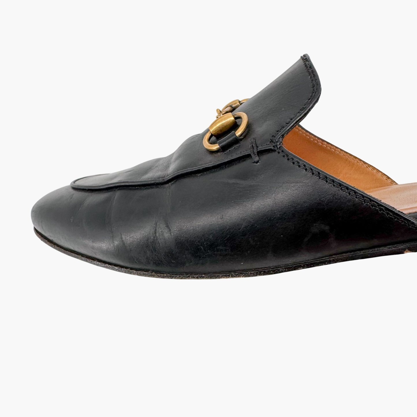 Gucci Princetown Horsebit Mules Black Leather – Size 37