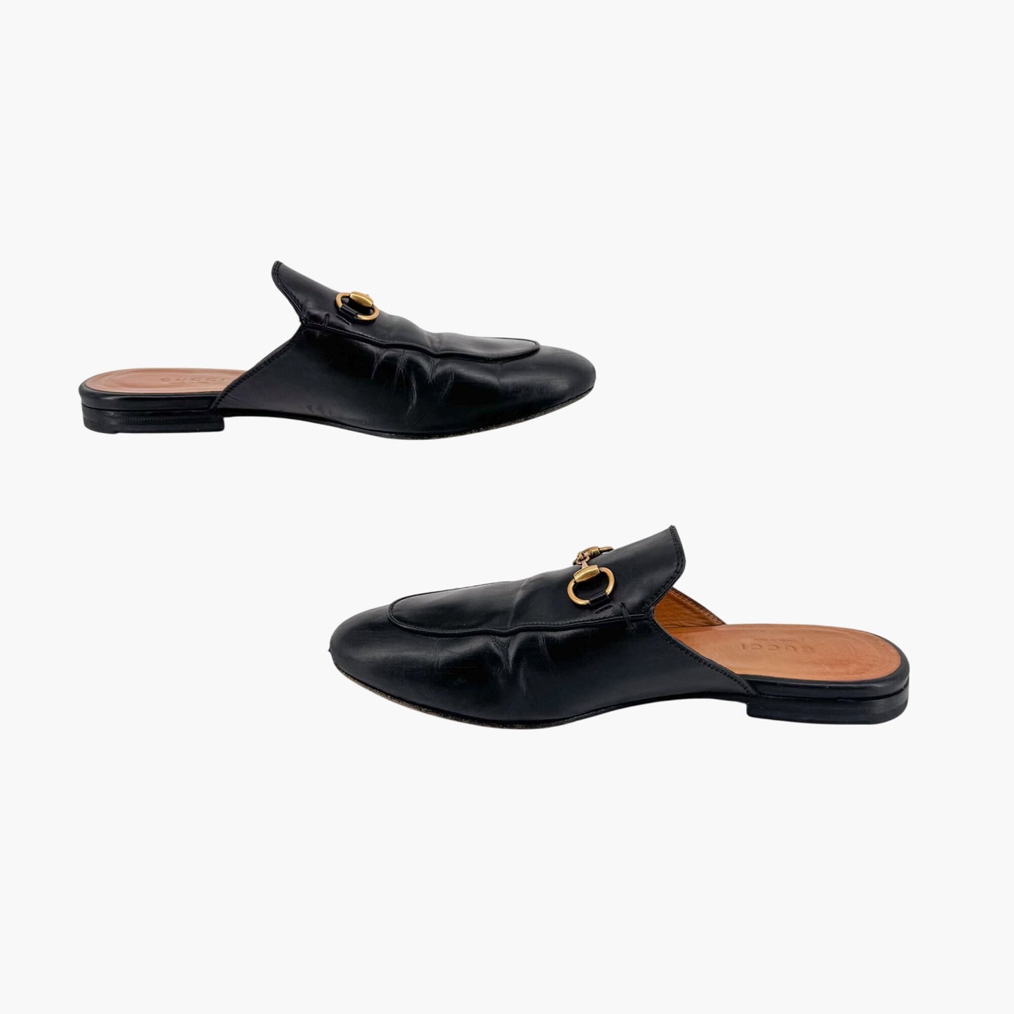 Gucci Princetown Horsebit Mules Black Leather – Size 37