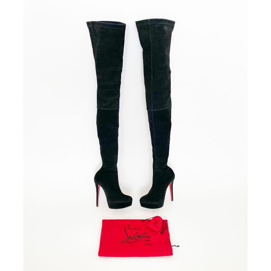 Christian Louboutin Gazolina 140 in Black Suede Size 36.5