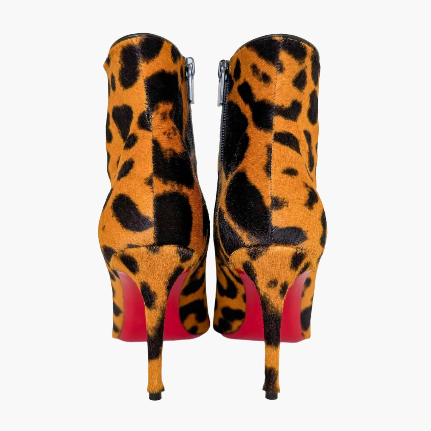 Christian Louboutin So Kate Booty 85 in Spicy Leopard Pony Hair Size 37.5