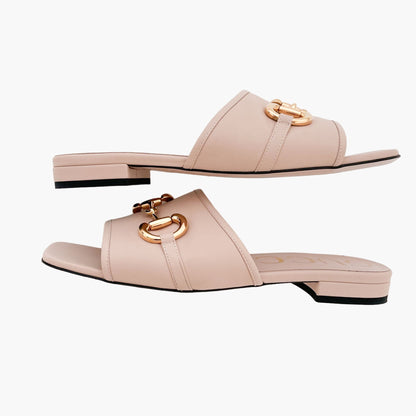 Gucci Lumiere Horsebit Slide Sandal in Skin Rose (Pink) Size 38.5