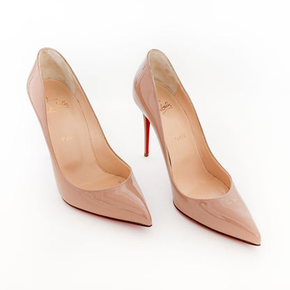 Christian Louboutin Pigalle Follies 100 Pumps in Nude Patent Size 38.5