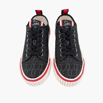 Christian Louboutin Super Pedro Sneakers in Black Canvas Size 39