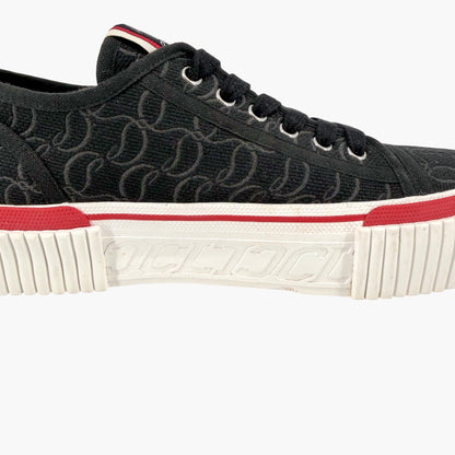 Christian Louboutin Super Pedro Sneakers in Black Canvas Size 39