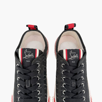 Christian Louboutin Super Pedro Sneakers in Black Canvas Size 39