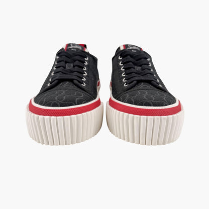 Christian Louboutin Super Pedro Sneakers in Black Canvas Size 39