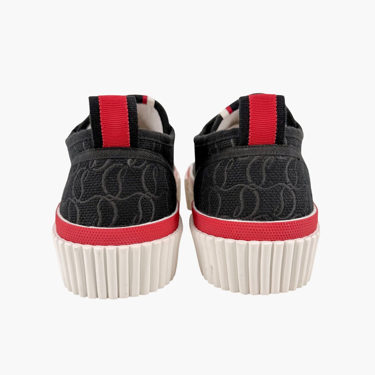 Christian Louboutin Super Pedro Sneakers in Black Canvas Size 39