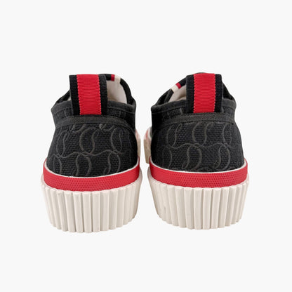Christian Louboutin Super Pedro Sneakers in Black Canvas Size 39