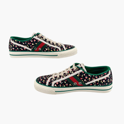Gucci x Liberty of London 1977 Tennis Sneakers in Black Floral Canvas – Size 40