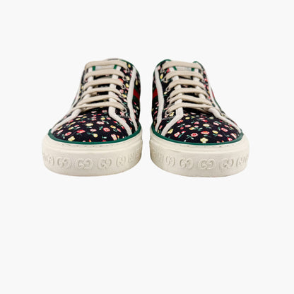 Gucci x Liberty of London 1977 Tennis Sneakers in Black Floral Canvas – Size 40