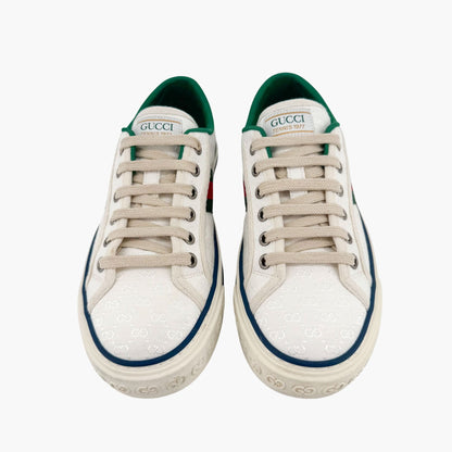 Gucci Tennis 1977 White GG Canvas Sneakers Size 37