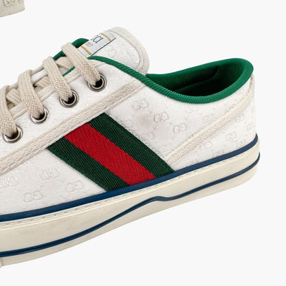 Gucci Tennis 1977 White GG Canvas Sneakers Size 37