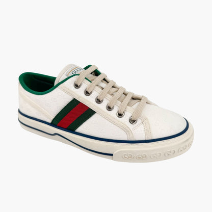 Gucci Tennis 1977 White GG Canvas Sneakers Size 37