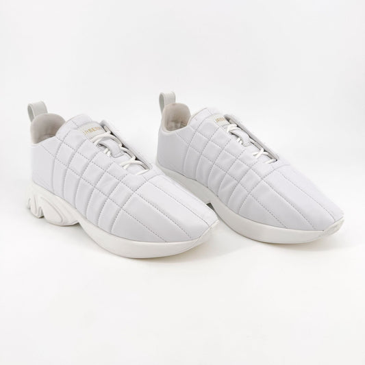 Burberry Quilted Sneakers in White Leather Size 39