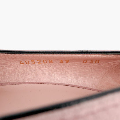 Gucci GG Marmont Fringe Loafer Pumps in Pink Suede Size 39