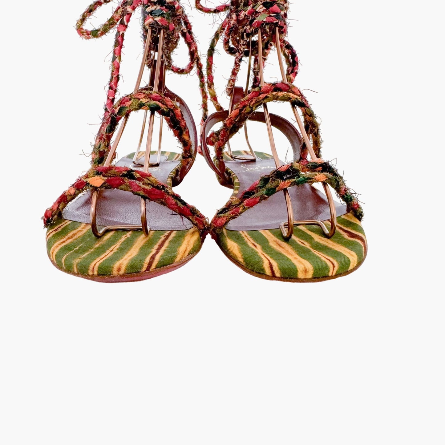 Christian Louboutin Maryam Lace Up Braided Sandals Size 37