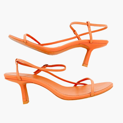 The Row Bare Sandal in Orange Leather Size 37