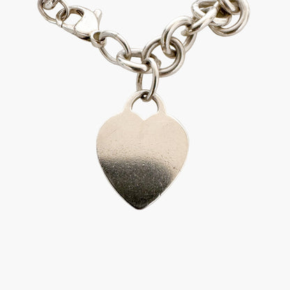 Tiffany & Co. Heart Tag Charm Bracelet in Sterling Silver