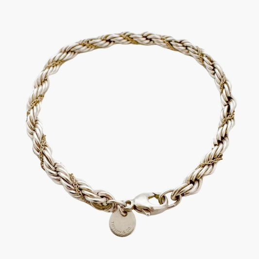 Tiffany & Co. Twisted Rope Bracelet in Sterling Silver and 18K Gold