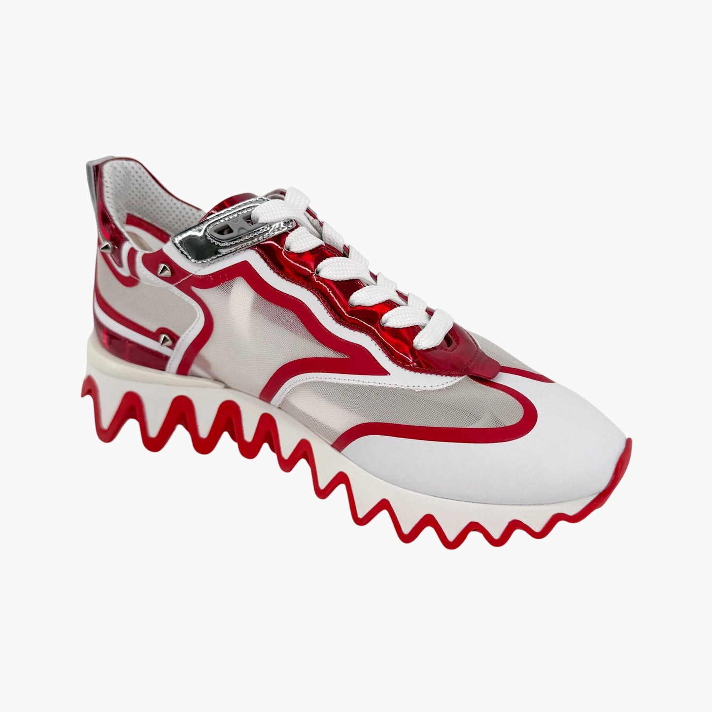 Christian Louboutin Sharkina Sneakers White Red Size 39.5