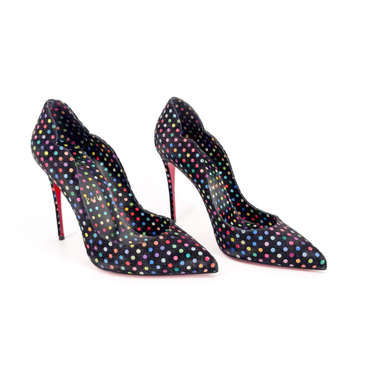 Christian Louboutin Hot Chick 100 Pumps Polka Dot Size 38