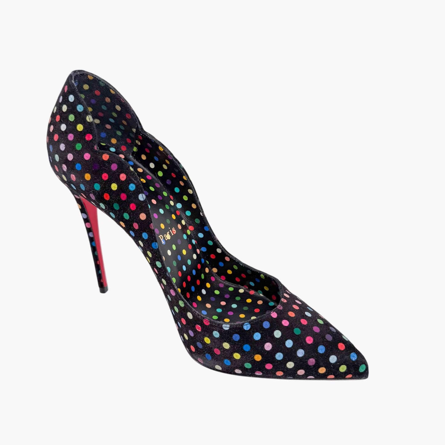 Christian Louboutin Hot Chick 100 Pumps Polka Dot Size 38