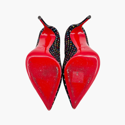 Christian Louboutin Hot Chick 100 Pumps Polka Dot Size 38
