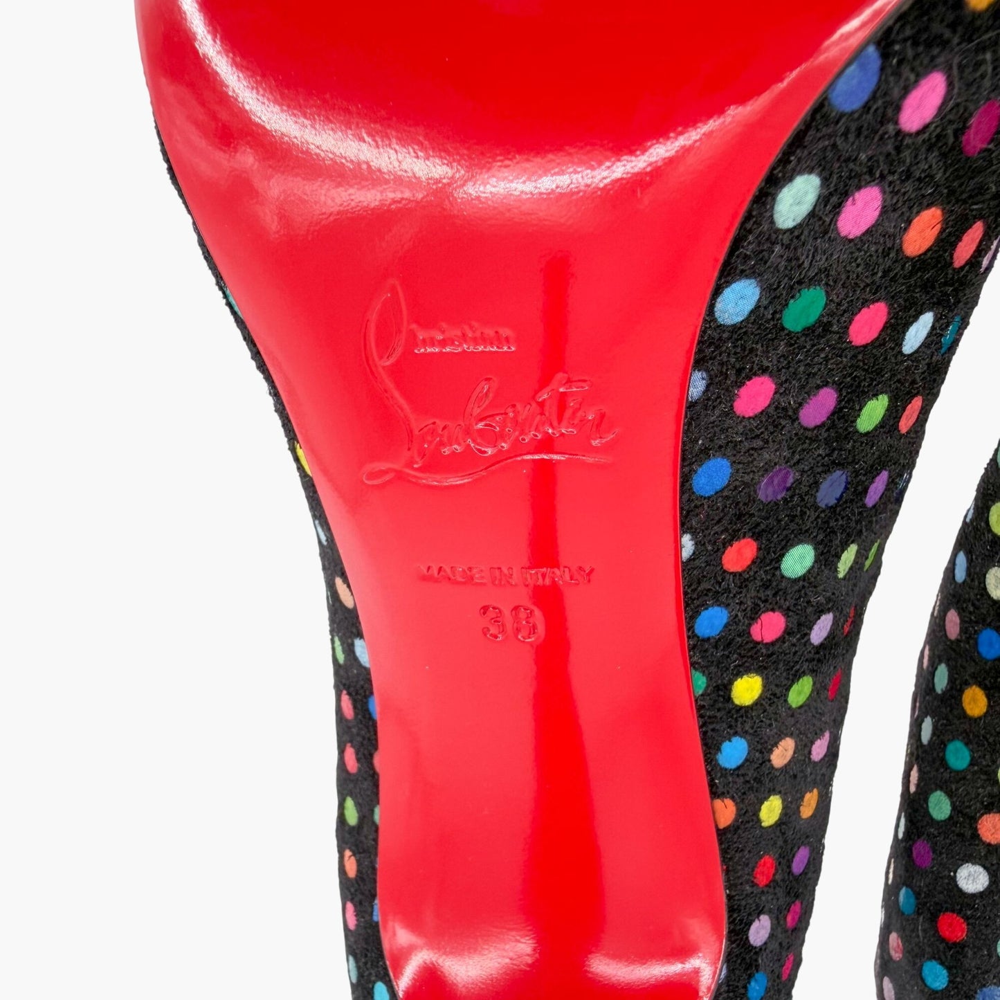Christian Louboutin Hot Chick 100 Pumps Polka Dot Size 38