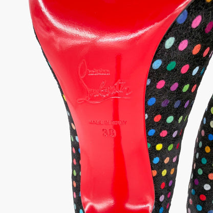 Christian Louboutin Hot Chick 100 Pumps Polka Dot Size 38