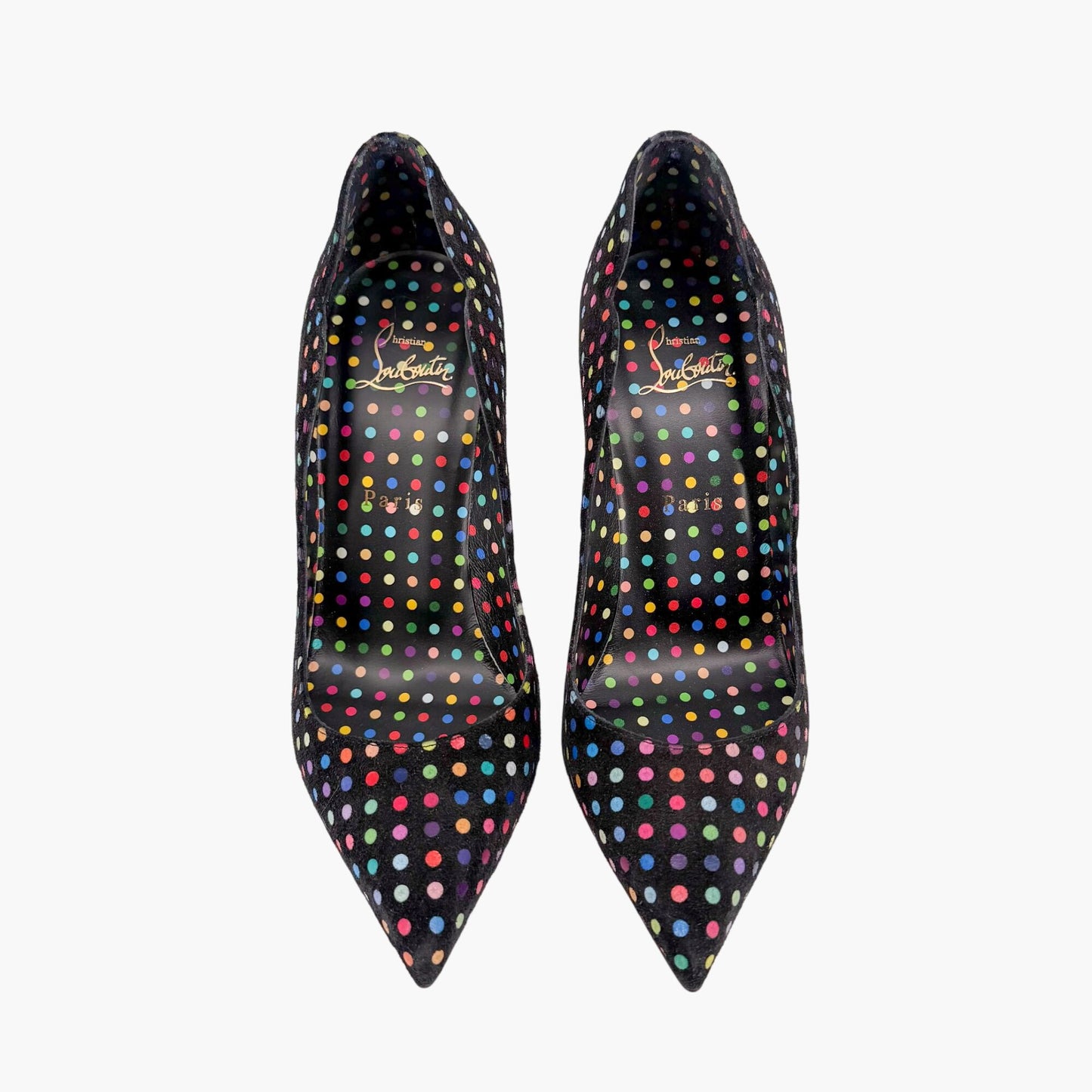 Christian Louboutin Hot Chick 100 Pumps Polka Dot Size 38