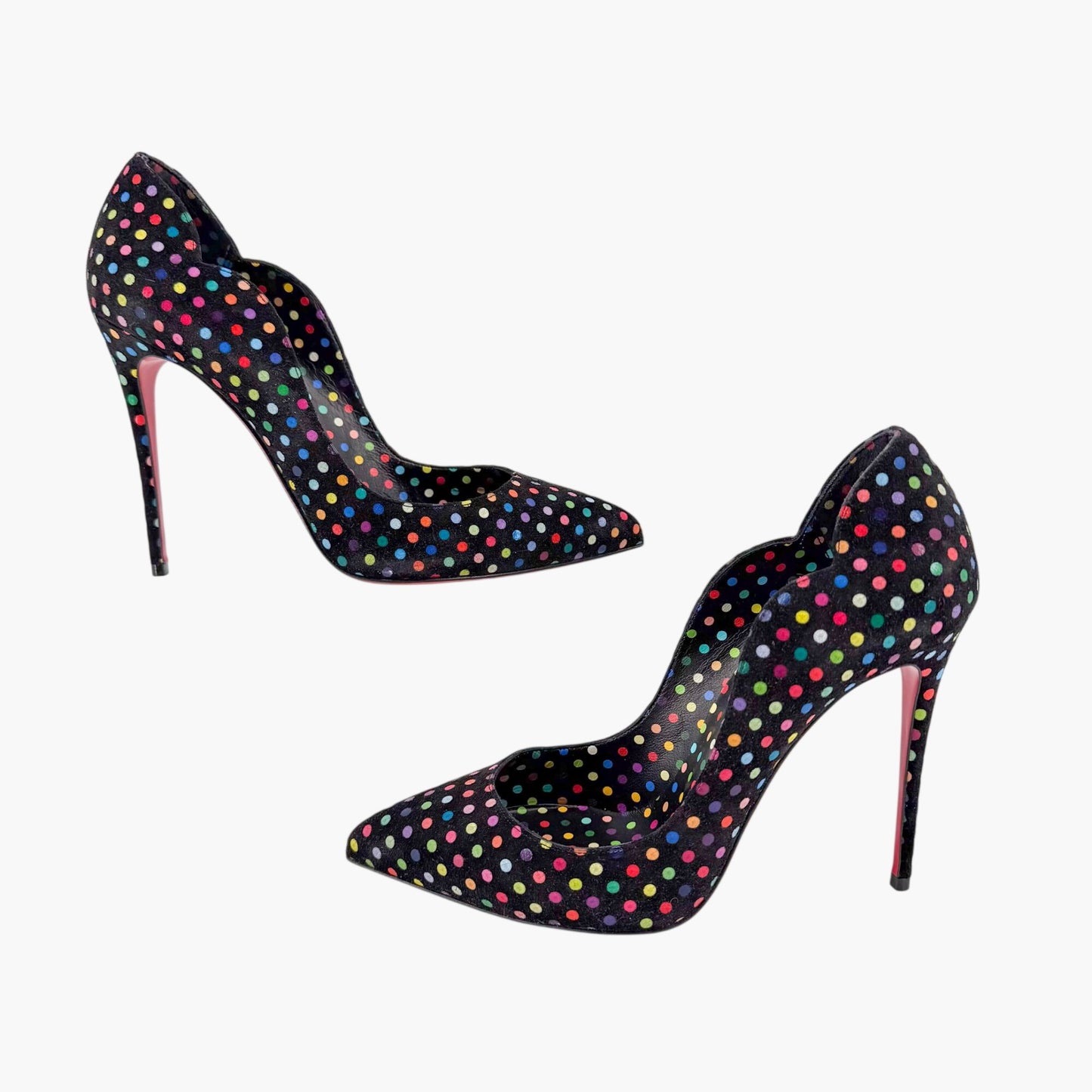 Christian Louboutin Hot Chick 100 Pumps Polka Dot Size 38