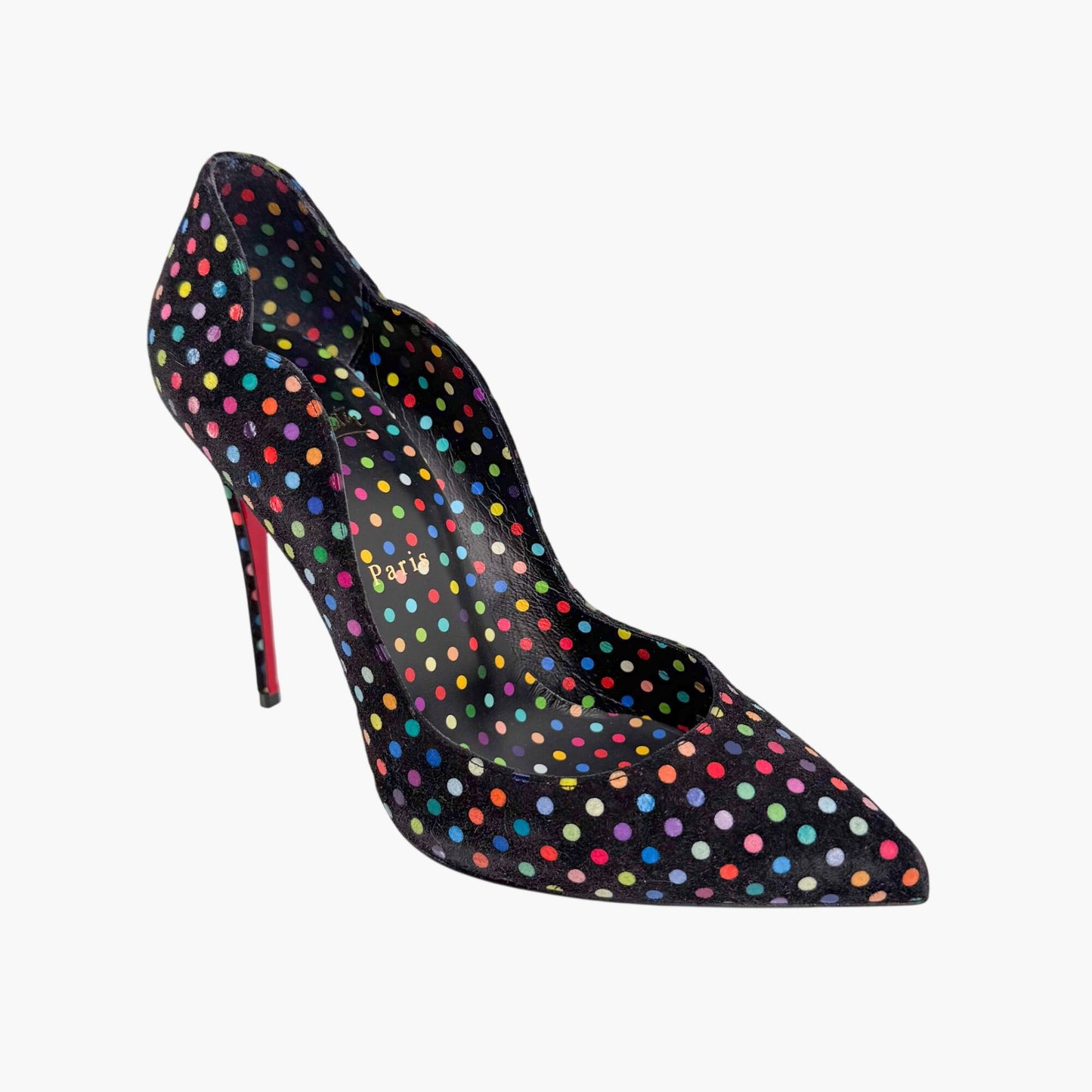 Christian Louboutin Hot Chick 100 Pumps Polka Dot Size 38