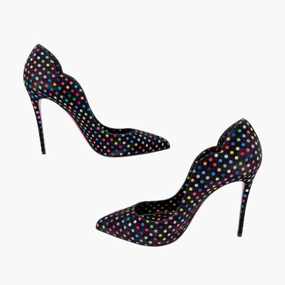 Christian Louboutin Hot Chick 100 Pumps Polka Dot Size 38
