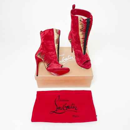 Christian Louboutin Miss Circus 120 in Carmin/Mekong Suede Size 35.5