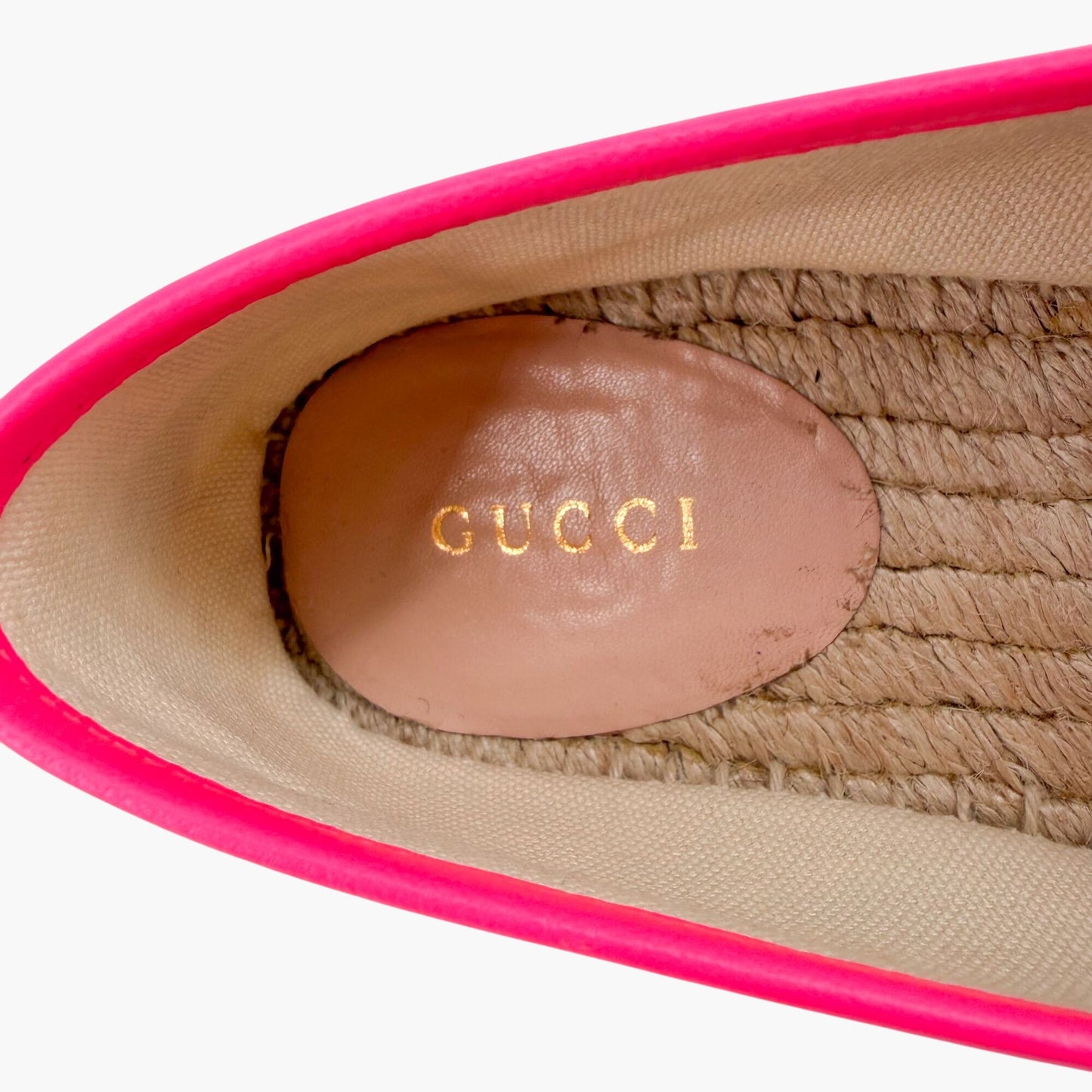Gucci Flora Espadrille Flats White Floral Canvas Size 37