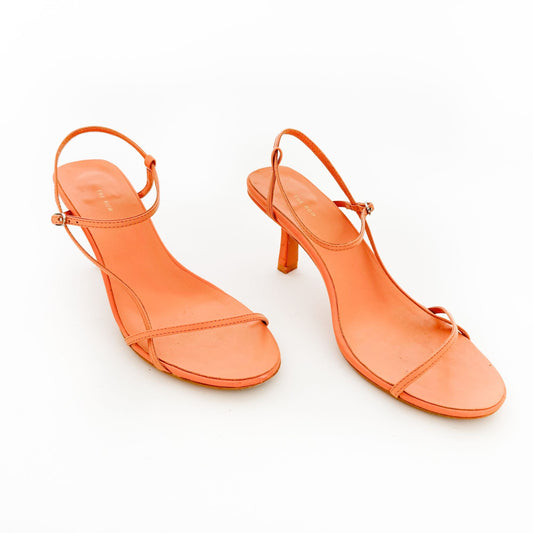 The Row Bare Sandal in Orange Leather Size 37