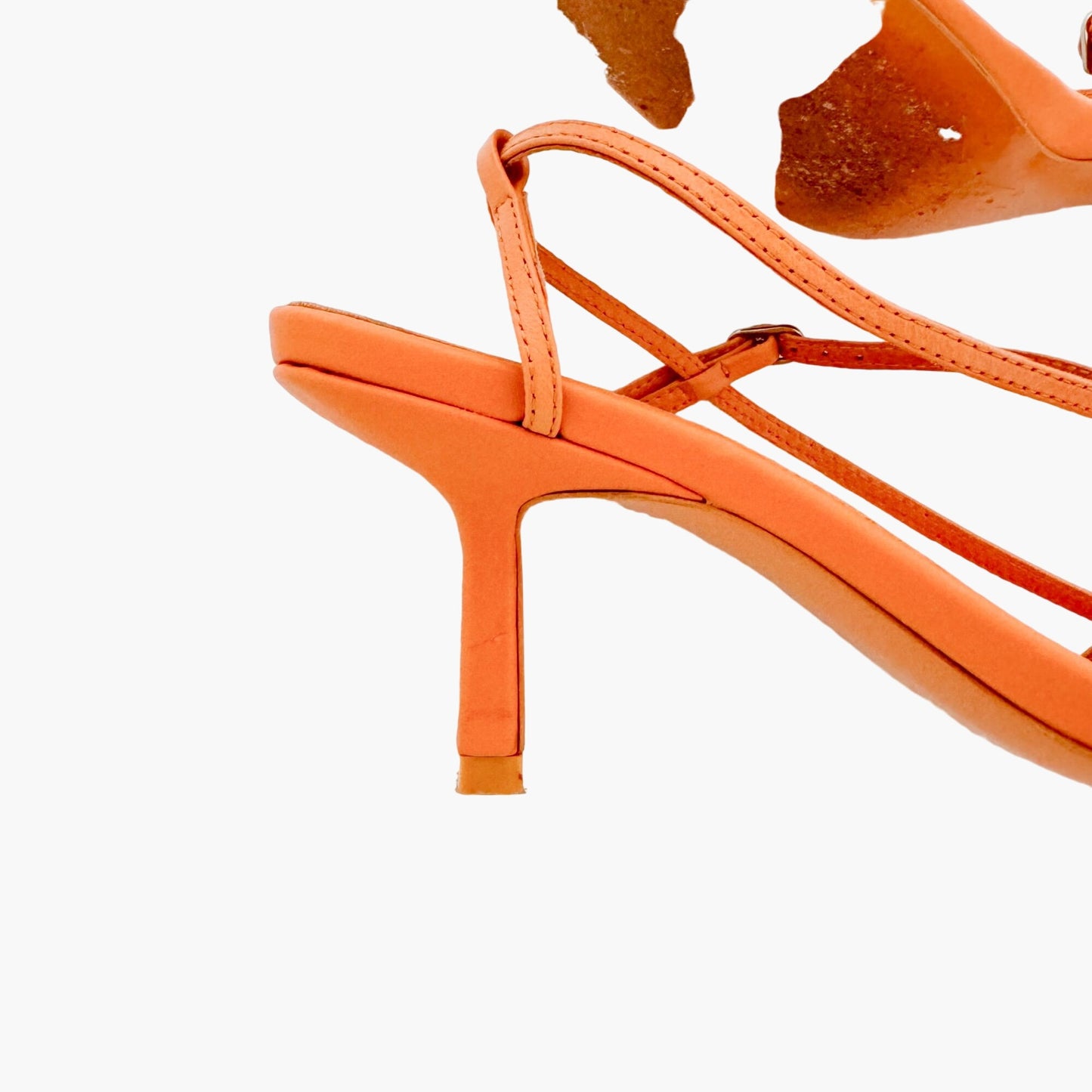 The Row Bare Sandal in Orange Leather Size 37