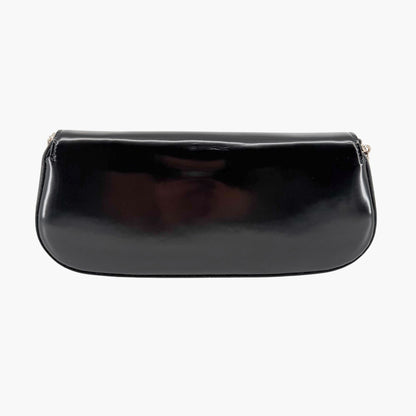Gucci Bamboo Night Black Leather Chain Clutch