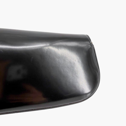 Gucci Bamboo Night Black Leather Chain Clutch