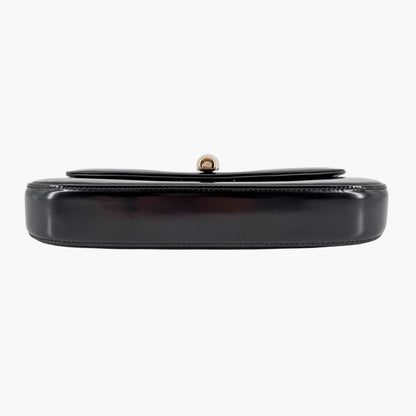 Gucci Bamboo Night Black Leather Chain Clutch