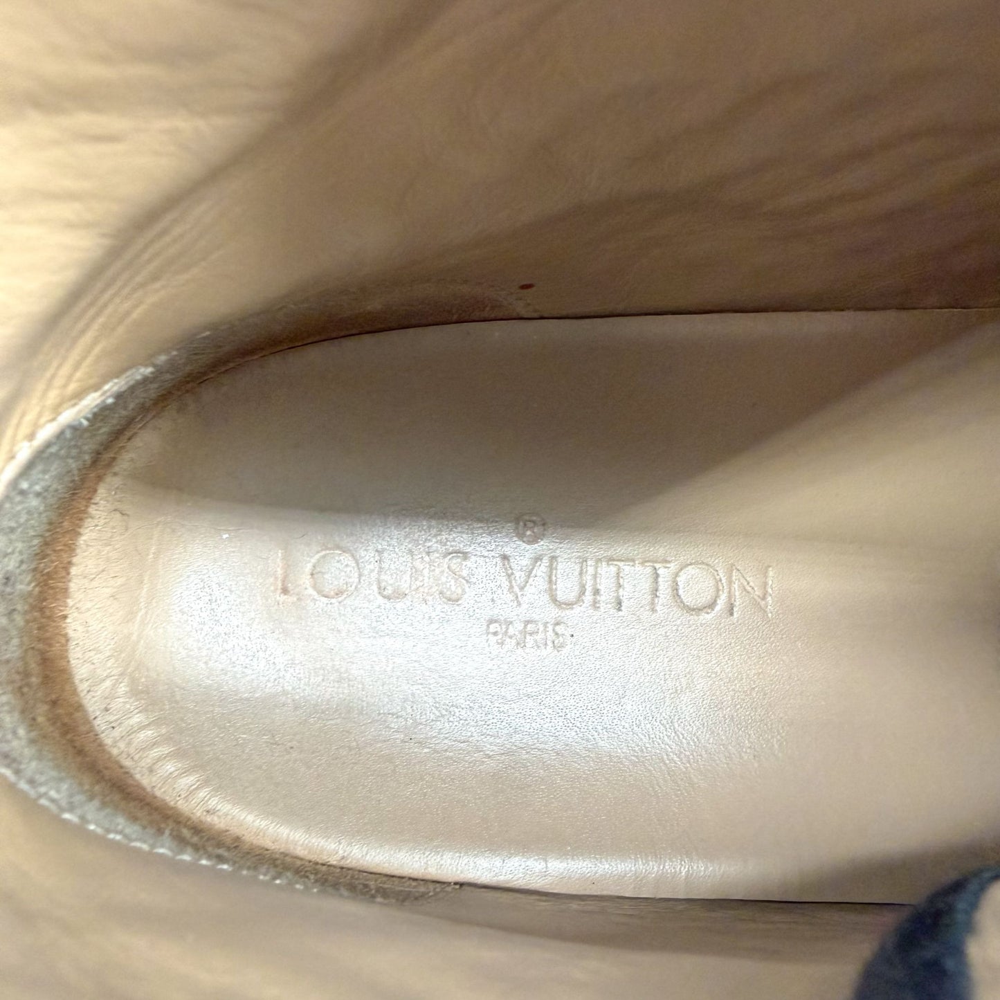 Louis Vuitton Punchy LV High Top Sneakers Gold Size 37.5
