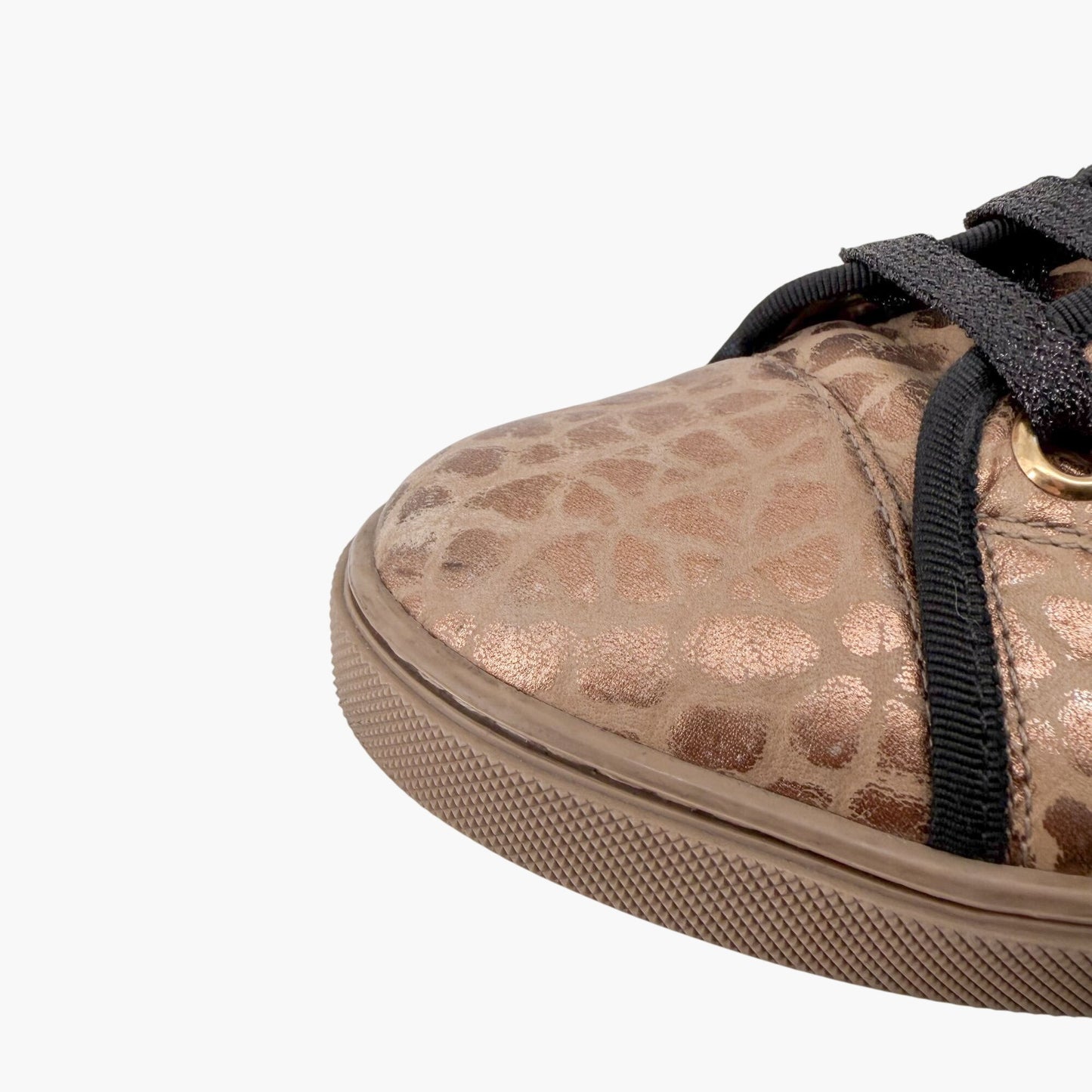 Louis Vuitton Punchy LV High Top Sneakers Gold Size 37.5
