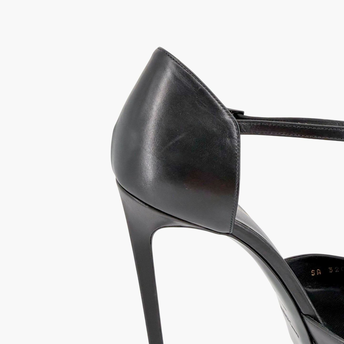 Saint Laurent Janis T Strap Platform Pumps Black Size 40.5