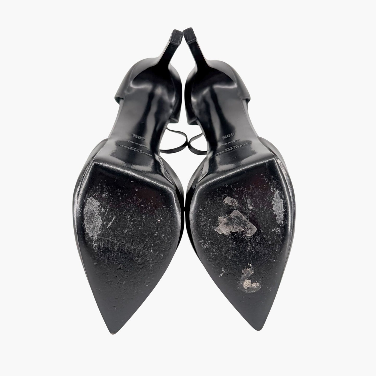 Saint Laurent Janis T Strap Platform Pumps Black Size 40.5
